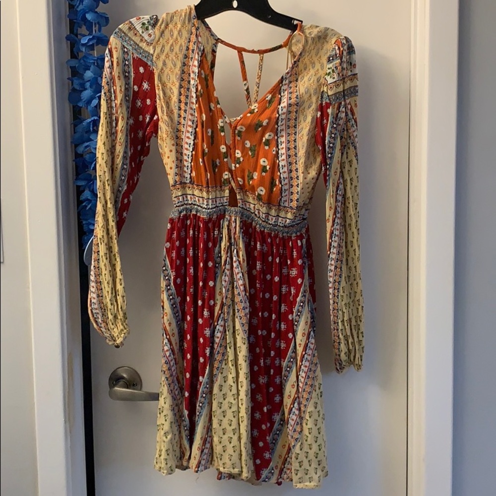 Hippie floral printed dress size XS